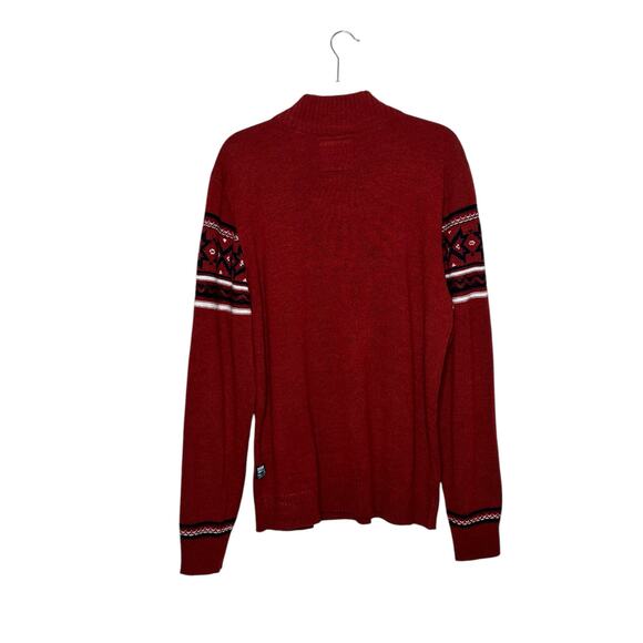 Buffalo men jeans red winter sweater size XL - Picture 10 of 11